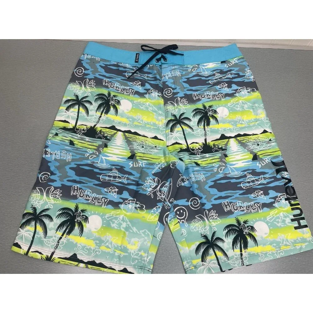 HURLEY BOY'S DOODLE PARADISE BOARDSHORTS SIZE 20/30 INSEAM 9